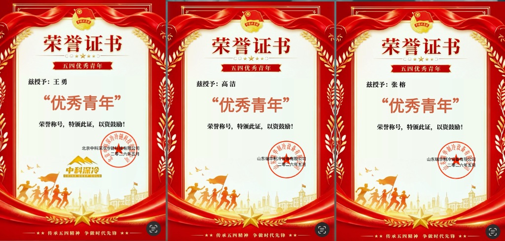 优秀青年荣誉证书